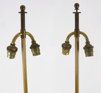 A pair of Chinese cloisonné enamel vases, 19th century with French gilt bronze lamp mounts